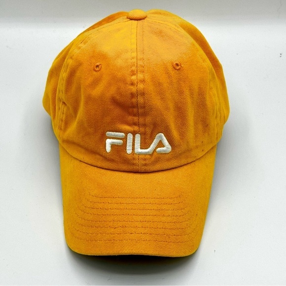 Fila Yellow Ball Cap, Adjustable Buckle‎ Closure - Picture 3 of 12
